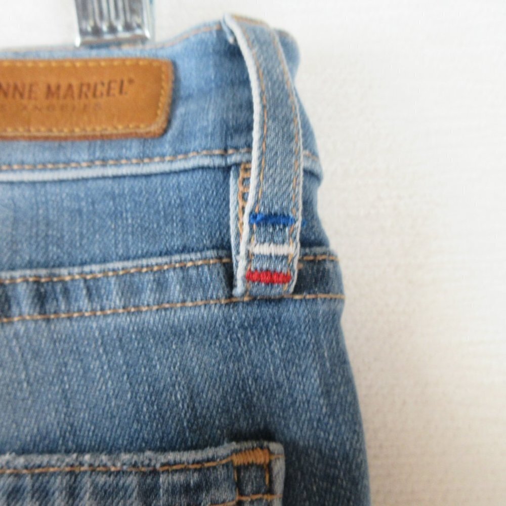 Etienne Marcel Light Blue Wash Flame Stitch Skinny Jeans Size 29 - Picture 3 of 13